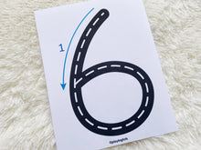 Load image into Gallery viewer, Numbers 0 to 9 Tracing Road Mats