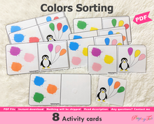 Load image into Gallery viewer, Balloon Colors Sorting Activity