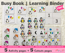Load image into Gallery viewer, Penguin Busy Book