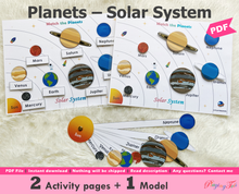 Load image into Gallery viewer, Planets/ Solar System Matching Activity