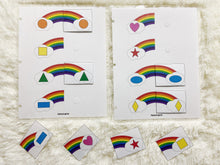 Load image into Gallery viewer, Colors and Shapes Matching Activity, Toddler Busy Book, Learning Binder, Quiet Book