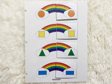 Load image into Gallery viewer, Colors and Shapes Matching Activity, Toddler Busy Book, Learning Binder, Quiet Book
