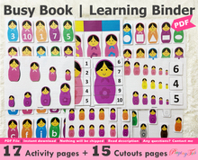 Load image into Gallery viewer, Nesting Dolls Busy Book