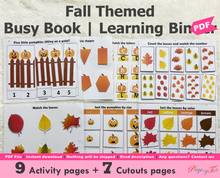 Load image into Gallery viewer, Fall/ Autumn Busy Book