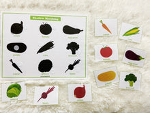 Load image into Gallery viewer, Shadow Matching, Fruits and Vegetables