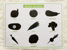 Load image into Gallery viewer, Shadow Matching, Fruits and Vegetables