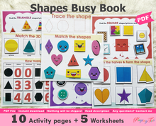 Load image into Gallery viewer, Shapes Busy Book