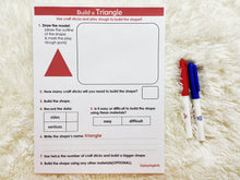 Load image into Gallery viewer, 2D Shapes Stem activity Worksheets