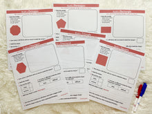 Load image into Gallery viewer, 2D Shapes Stem activity Worksheets