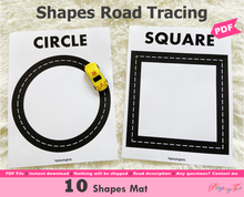 Load image into Gallery viewer, Shapes Tracing Road Mats
