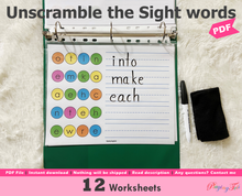 Load image into Gallery viewer, Unscramble the Sight Words Activity