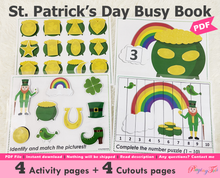 Load image into Gallery viewer, St Patricks Day Busy Book