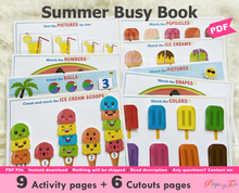 Load image into Gallery viewer, Summer Toddler Busy Book