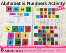 Load image into Gallery viewer, Alphabet and Numbers Matching Activity