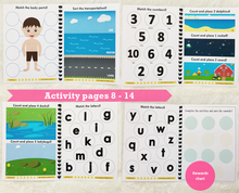 Load image into Gallery viewer, Sticker Busy Book, Learning Sticker Activity Book for Toddlers, Toddler Travel Activity Book