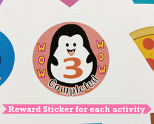Load image into Gallery viewer, Sticker Busy Book, Learning Sticker Activity Book for Toddlers, Toddler Travel Activity Book