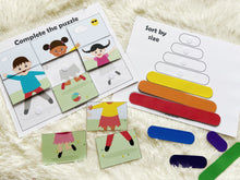 Load image into Gallery viewer, Toddler Busy Book, First Learning Binder, Quiet Book