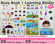 Load image into Gallery viewer, Toddler's First Busy Book Printable