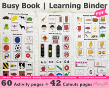 Load image into Gallery viewer, Toddler Busy Book, Learning Binder, Quiet Book