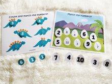 Load image into Gallery viewer, Dinosaur Toddler Busy Book, Learning Binder, Quiet Book