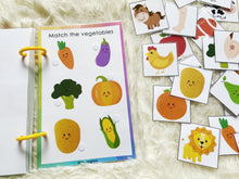 Load image into Gallery viewer, Toddler Mini Busy Book, Travel Size Activity Book, Pictures Matching