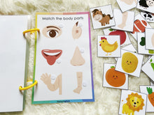 Load image into Gallery viewer, Toddler Mini Busy Book, Travel Size Activity Book, Pictures Matching