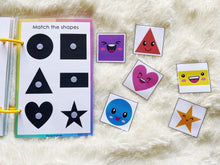 Load image into Gallery viewer, Toddler Mini Busy Book, Travel Size Activity Book, Matching First Busy Book for Babies
