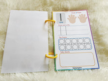 Load image into Gallery viewer, Number Activity Book, Toddler Workbook, Number Tracing Worksheets, Montessori Math, Preschool, PreK Math