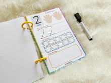 Load image into Gallery viewer, Number Activity Book, Toddler Workbook, Number Tracing Worksheets, Montessori Math, Preschool, PreK Math
