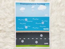 Load image into Gallery viewer, Land Air Water, Transportation Sorting