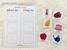 Load image into Gallery viewer, Short and Long Vowels Matching Activity