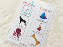 Load image into Gallery viewer, Short and Long Vowels Matching Activity