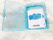 Load image into Gallery viewer, Weather Flashcards, Montessori 3 Part Cards, Montessori Flash cards