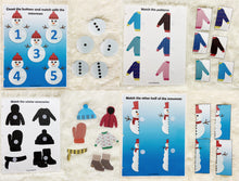 Load image into Gallery viewer, Winter Snowman Busy Book