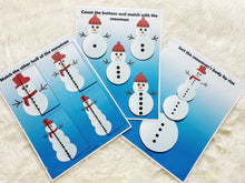 Load image into Gallery viewer, Winter Snowman Busy Book