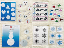 Load image into Gallery viewer, Winter Snowman Busy Book