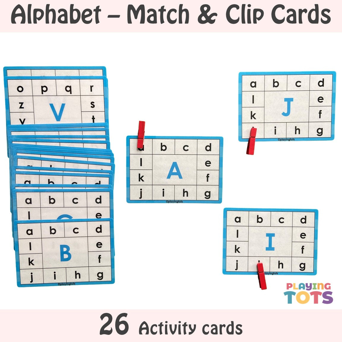 Alphabet Match and Clip Cards