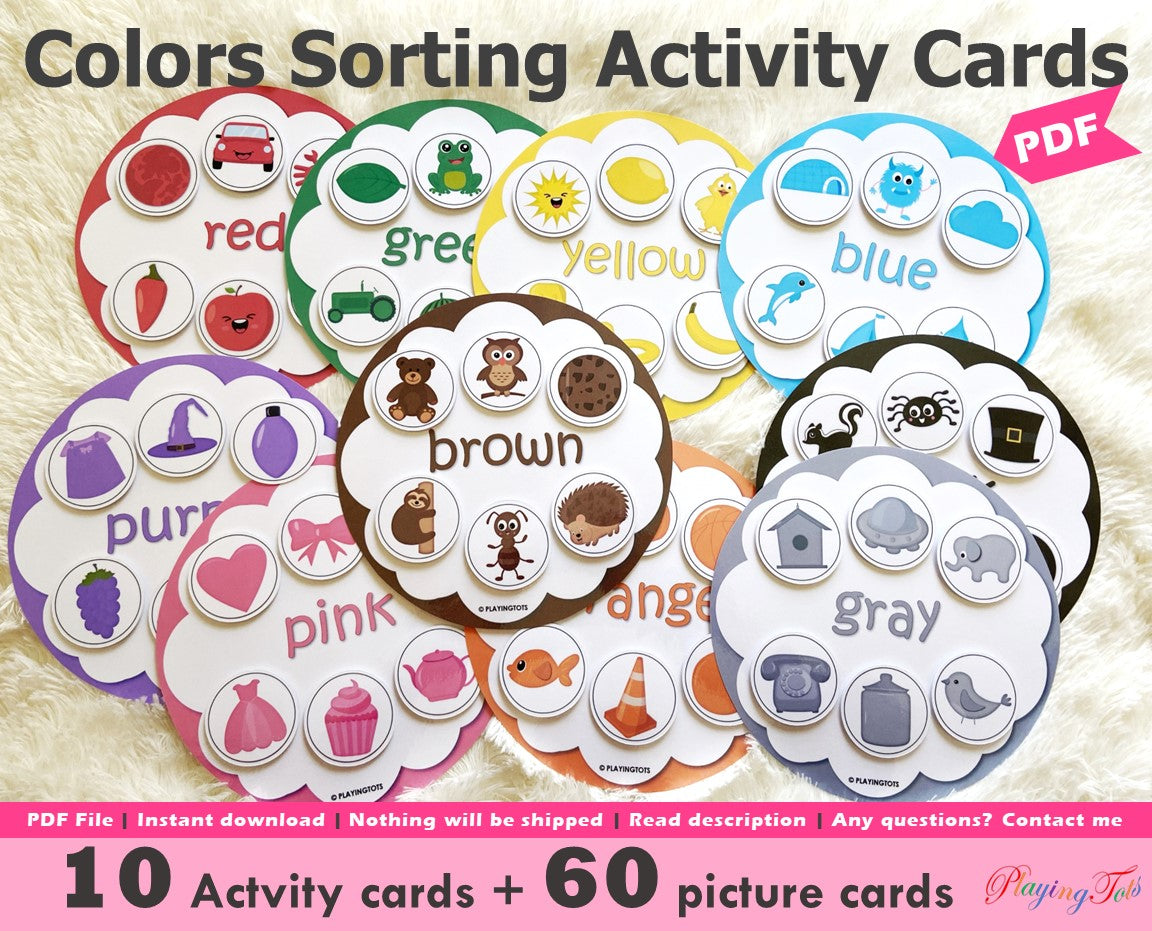 Colors Matching Activity, Learn the Colors, Color Sorting