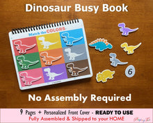 Load image into Gallery viewer, dinosaur busy book
