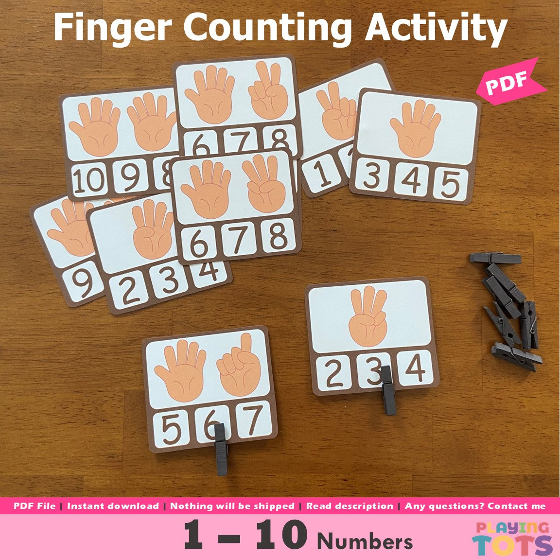 Fingers Counting and Clip Cards