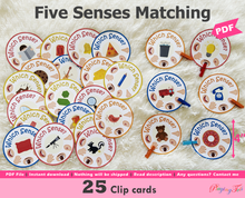 Load image into Gallery viewer, Five Senses Match and Clip Activity, 5 Senses Matching
