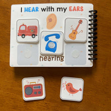 Load image into Gallery viewer, Toddler Mini Busy Book VOL3, Learning Binder, Quiet Book, Five Senses
