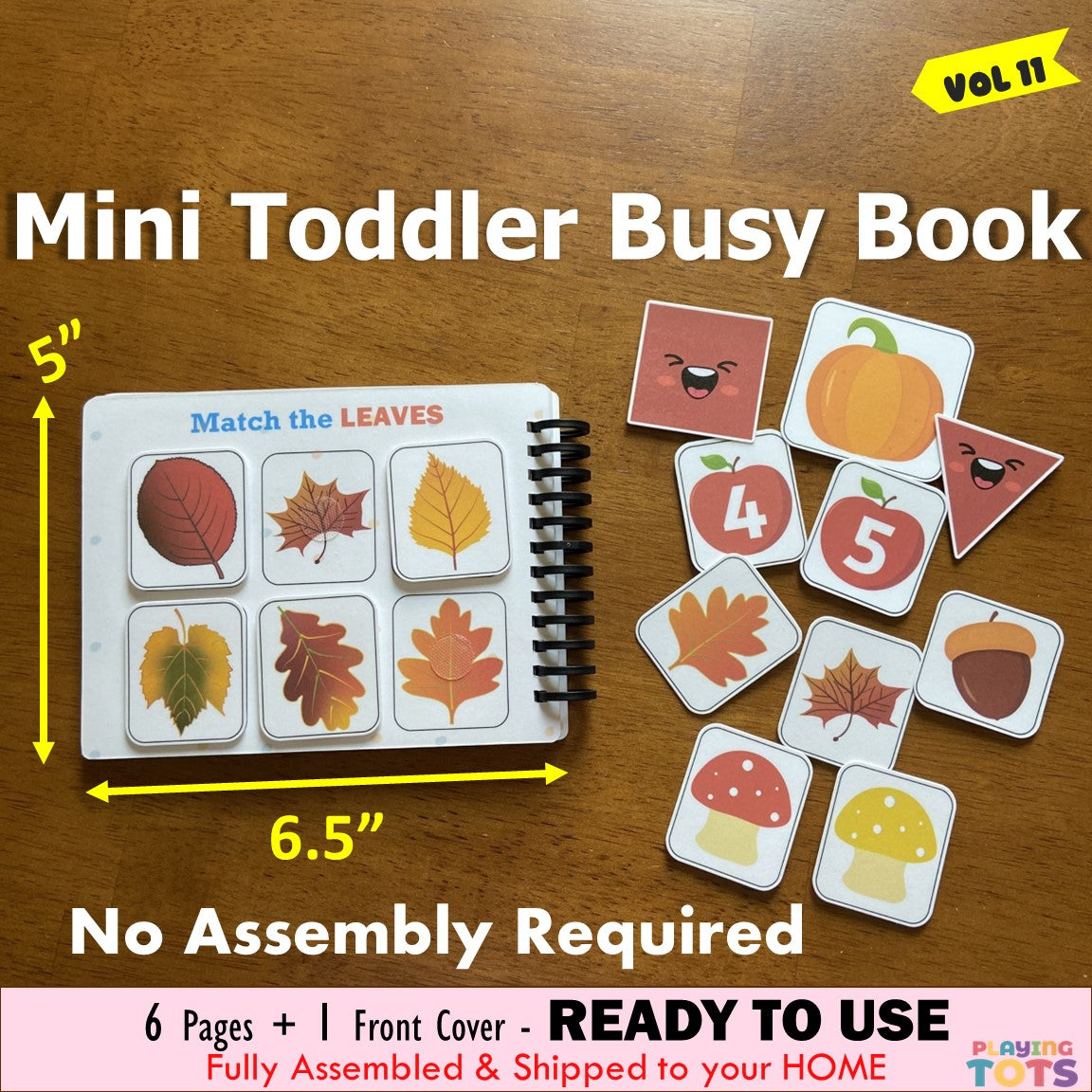 Toddler Mini Busy Book VOL11, Learning Binder