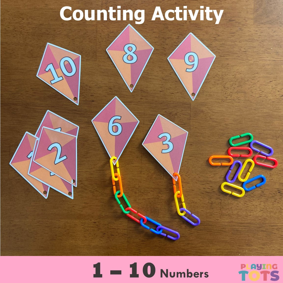 Kite Counting Practice Activity with Links