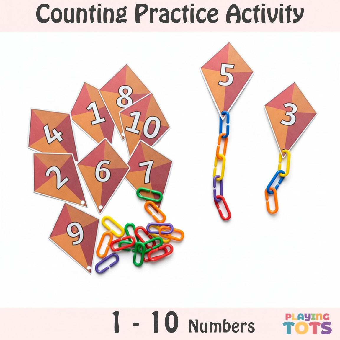 Kite Counting Practice Activity with Links