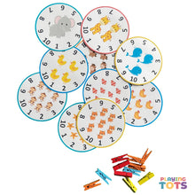 Load image into Gallery viewer, Count and Clip Animals Cards
