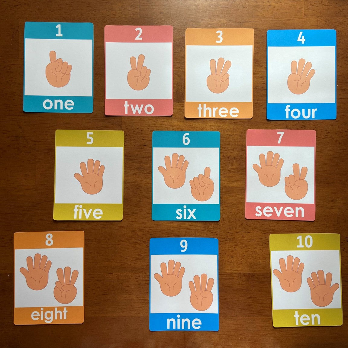 Numbers 1 to 10 Flashcards, Toddler Learning Cards, Montessori ...
