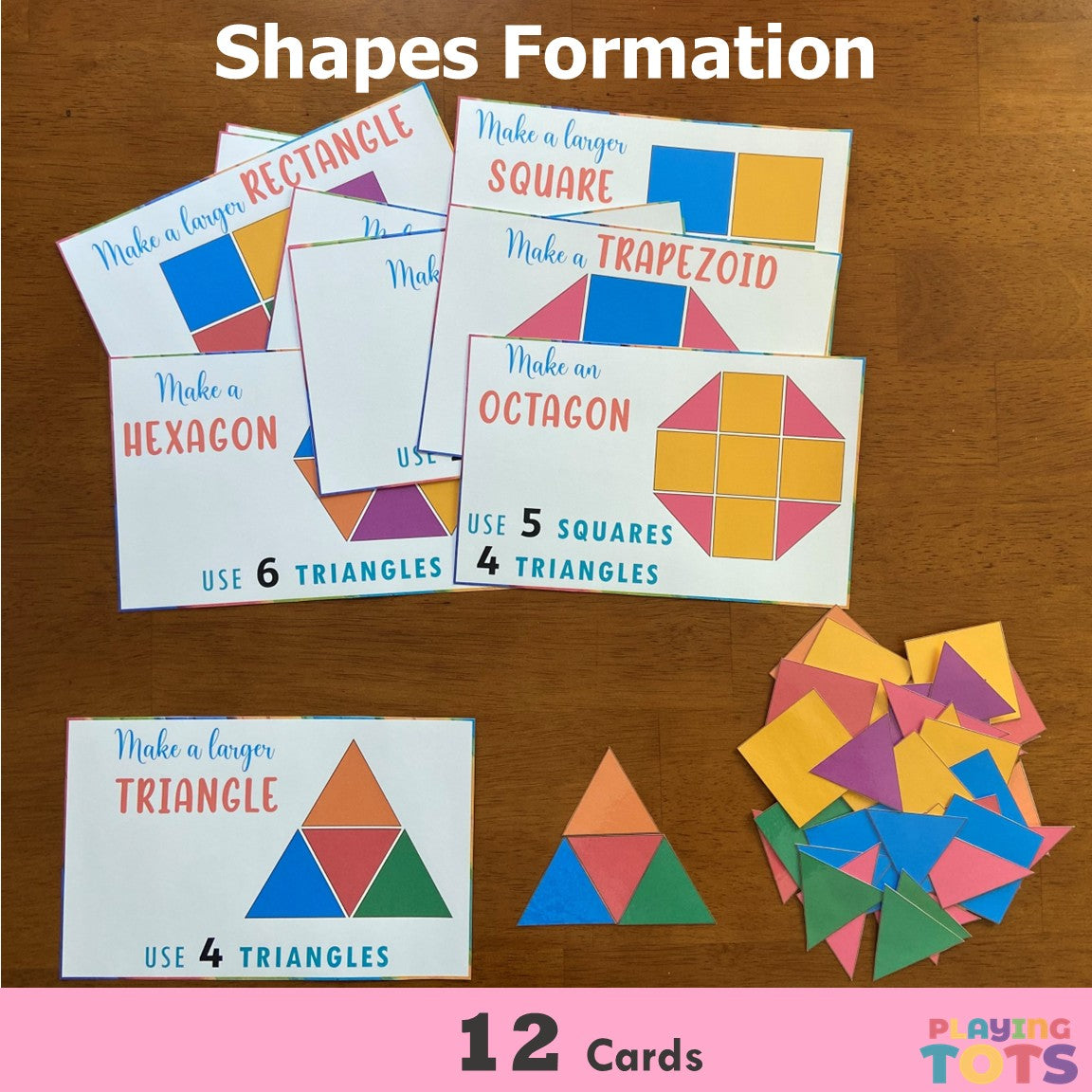 Shapes Formation Activity, Busy Bags, Toddlers and Preschoolers, Montessori