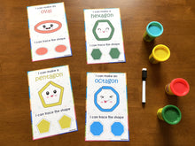 Load image into Gallery viewer, Shapes PlayDoh Cards, Busy Bags, Toddlers and Preschoolers, MontessorI

