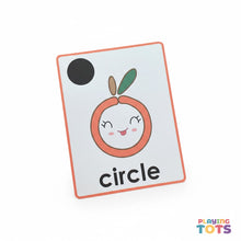 Load image into Gallery viewer, Apple Themed Shapes PlayDoh Cards
